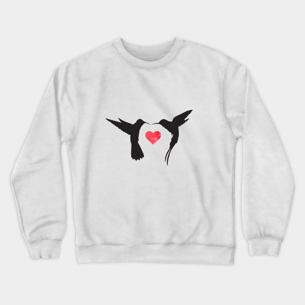 Hummingbird kissing Crewneck Sweatshirt by RosaliArt